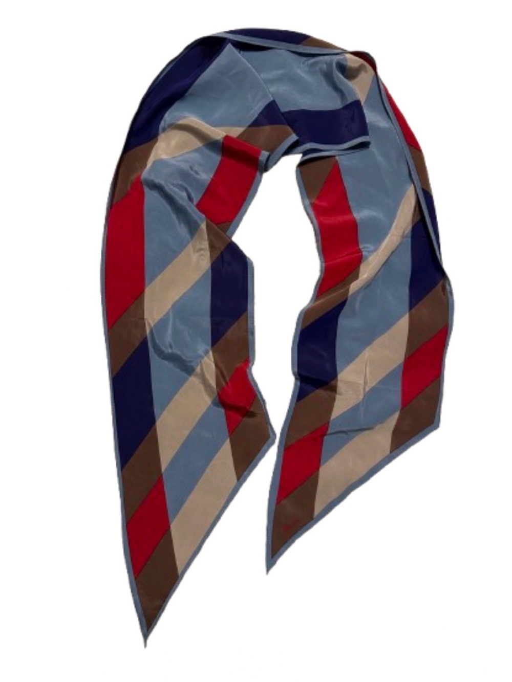 Vintage 70s/80s Veresa By Vera Neumann Signed Ladies Scarf Blue Red Grey Japan - Picture 3 of 5